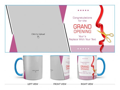 Congratulations Design On Dual Tone Sky Blue Mug