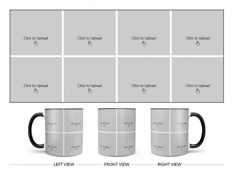 8 Pic Upload Design For Any Occasions & Event Design On Dual Tone Black Mug