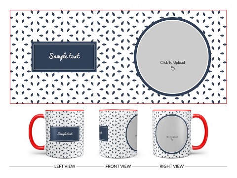 Flower Petals Pattern Background Design On Dual Tone Red Mug