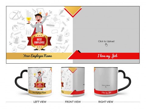 Best Employee Design On Love Handle Dual Tone Black Mug