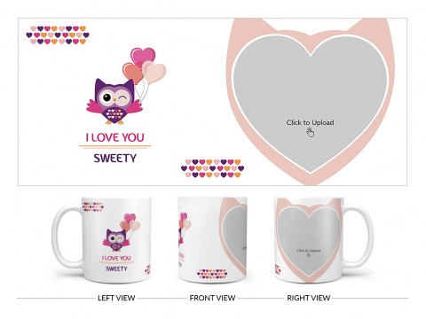 Love Proposal Bird Design On Plain white Mug