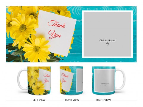 Thank You Design On Plain white Mug