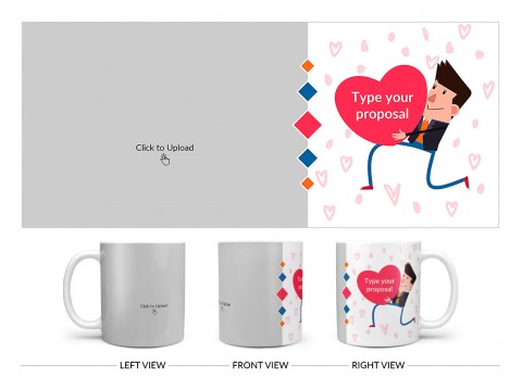 Proposal Design On Plain white Mug